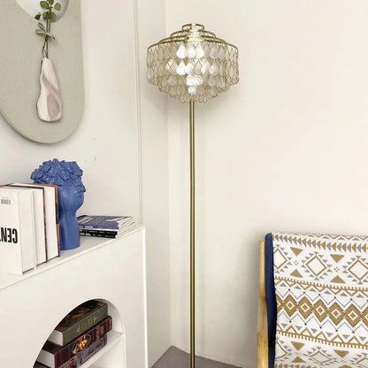 Teardrops Capiz Floor Lamp