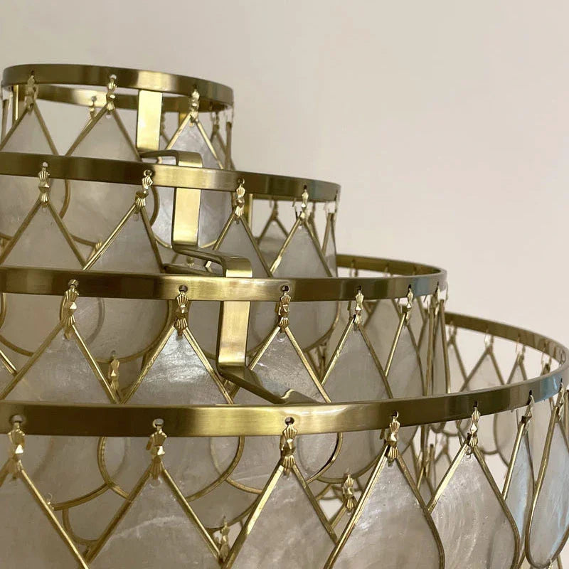 Teardrops Capiz Floor Lamp