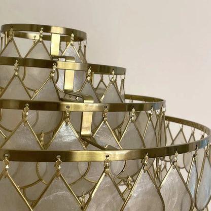 Teardrops Capiz Floor Lamp