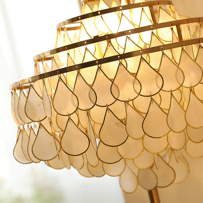 Teardrops Capiz Floor Lamp