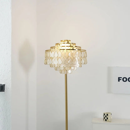 Teardrops Capiz Floor Lamp