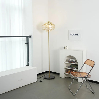 Teardrops Capiz Floor Lamp