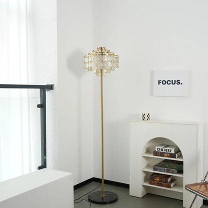 Teardrops Capiz Floor Lamp