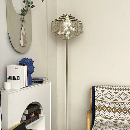 Teardrops Capiz Floor Lamp