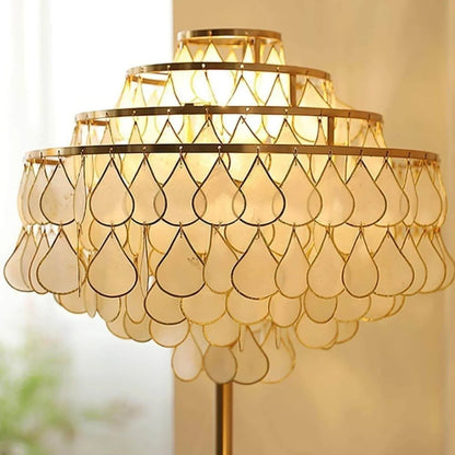 Teardrops Capiz Floor Lamp
