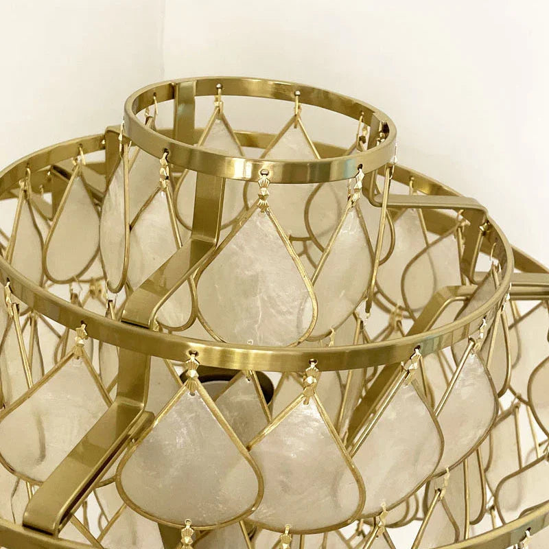 Teardrops Capiz Floor Lamp