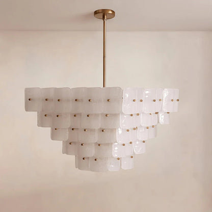 Tiered Glass Chandelier