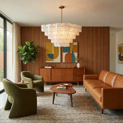 Tiered Glass Chandelier