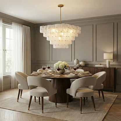 Tiered Glass Chandelier