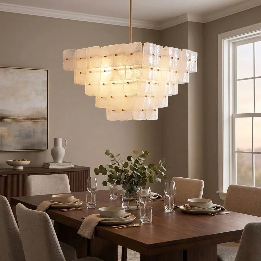 Tiered Glass Chandelier