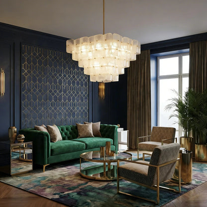 Tiered Glass Chandelier