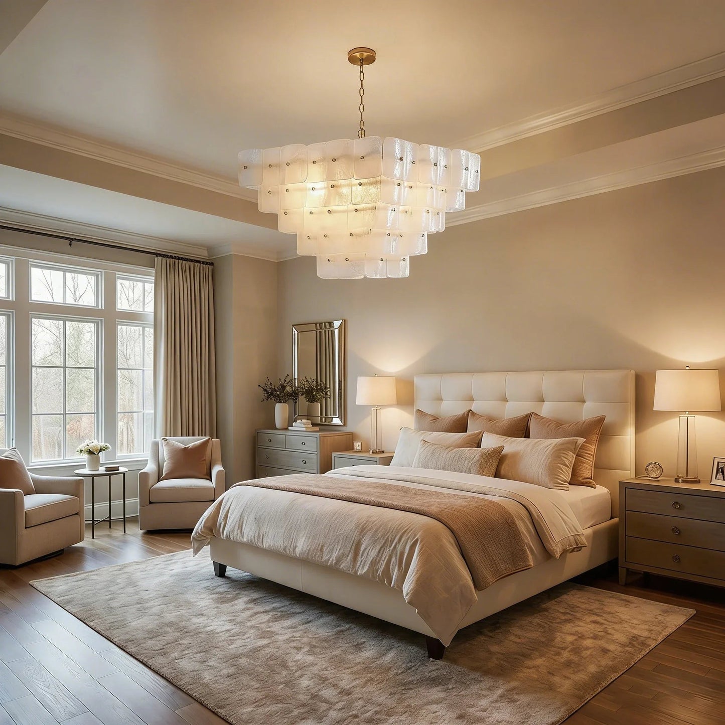 Tiered Glass Chandelier