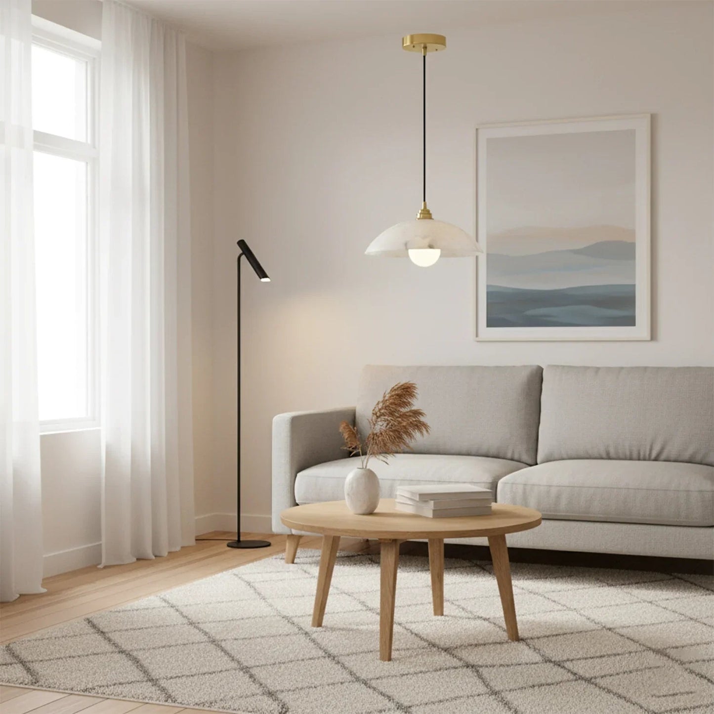 Timeless Alabaster Minimalist Pendant Light