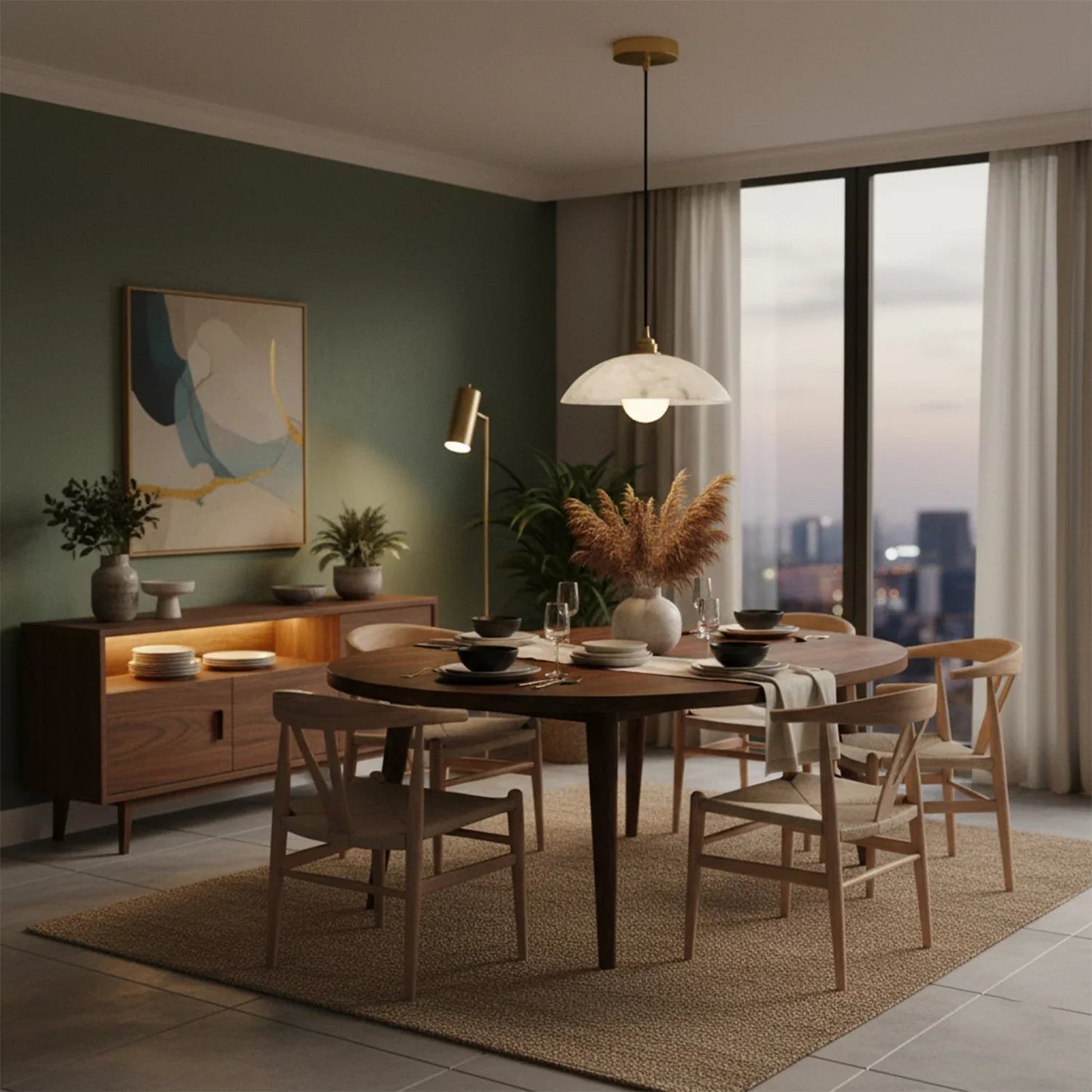 Timeless Alabaster Minimalist Pendant Light
