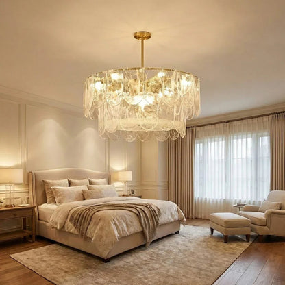 Timeless Metal & Glass Multi-Light Chandelier