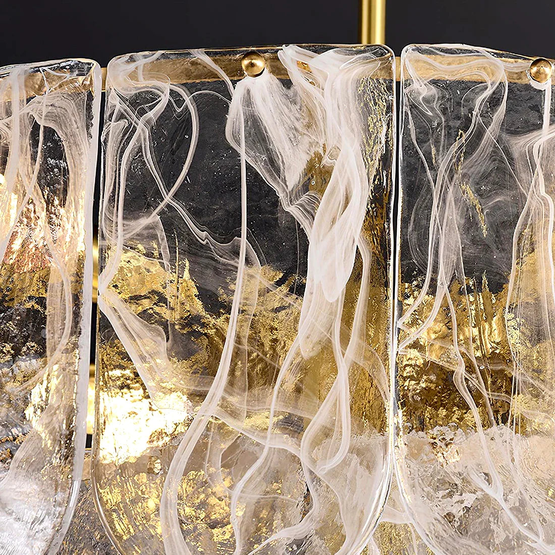 Timeless Metal & Glass Multi-Light Chandelier