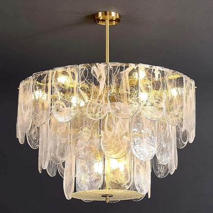 Timeless Metal & Glass Multi-Light Chandelier