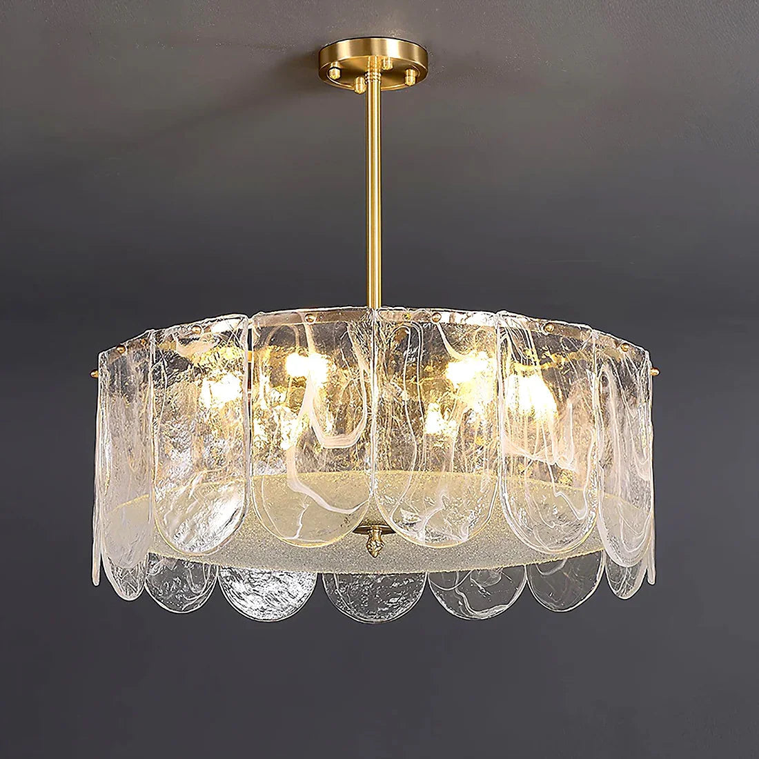 Timeless Metal & Glass Multi-Light Chandelier