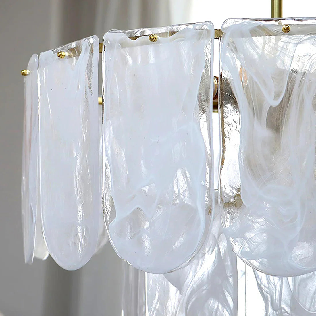 Timeless Metal & Glass Multi-Light Chandelier