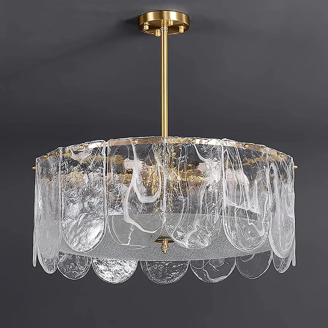 Timeless Metal & Glass Multi-Light Chandelier