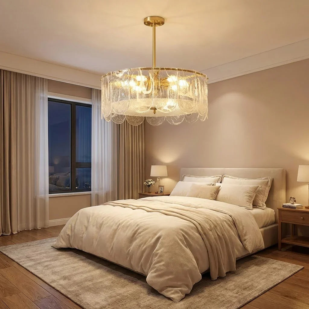 Timeless Metal & Glass Multi-Light Chandelier