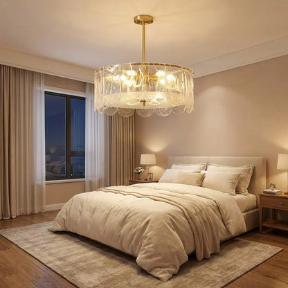Timeless Metal & Glass Multi-Light Chandelier