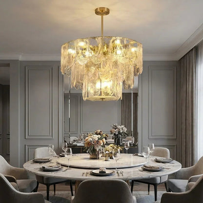 Timeless Metal & Glass Multi-Light Chandelier
