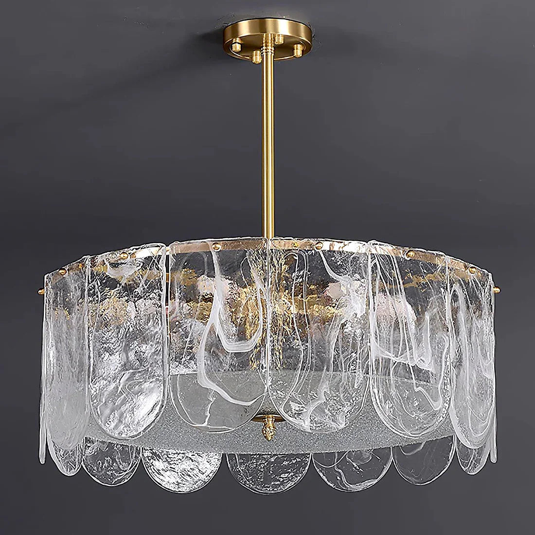 Timeless Metal & Glass Multi-Light Chandelier
