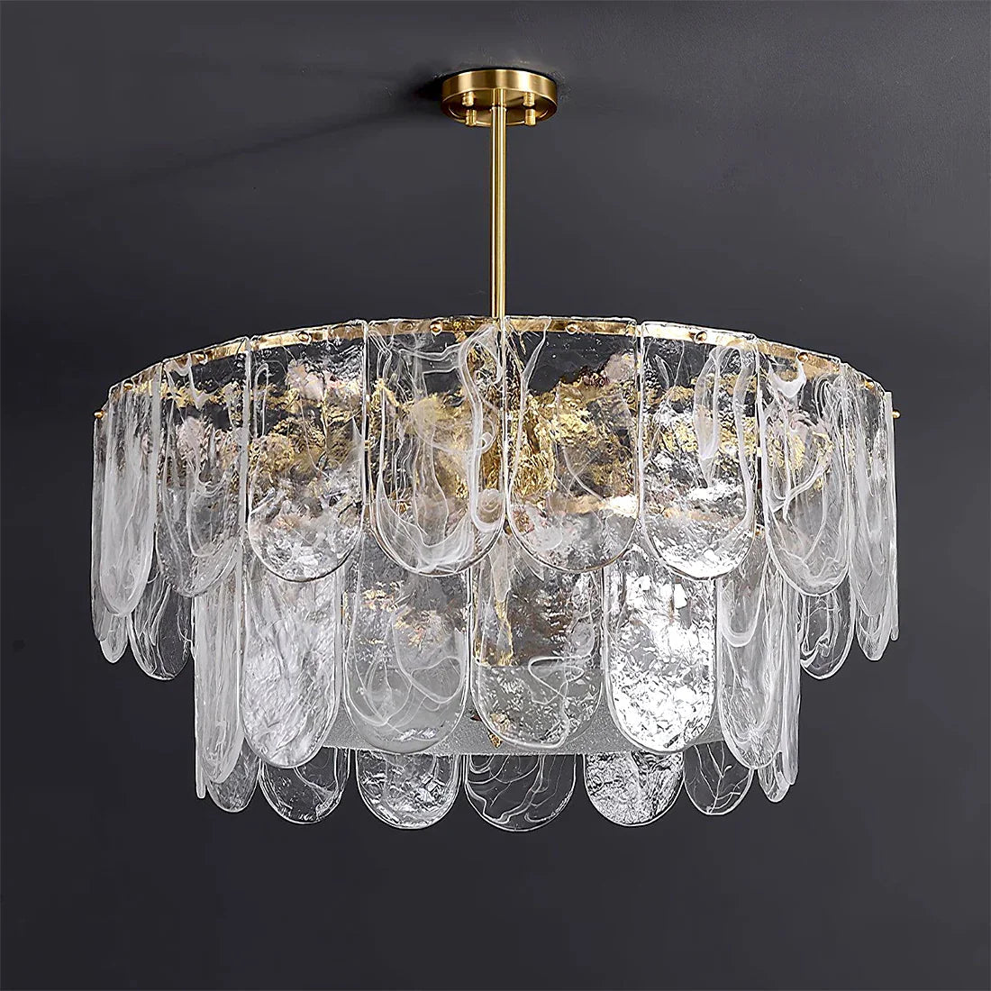 Timeless Metal & Glass Multi-Light Chandelier