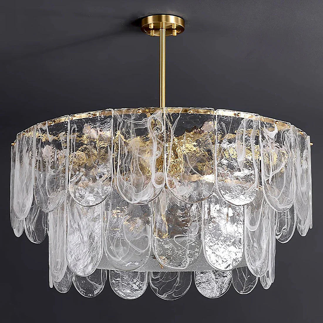 Timeless Metal & Glass Multi-Light Chandelier