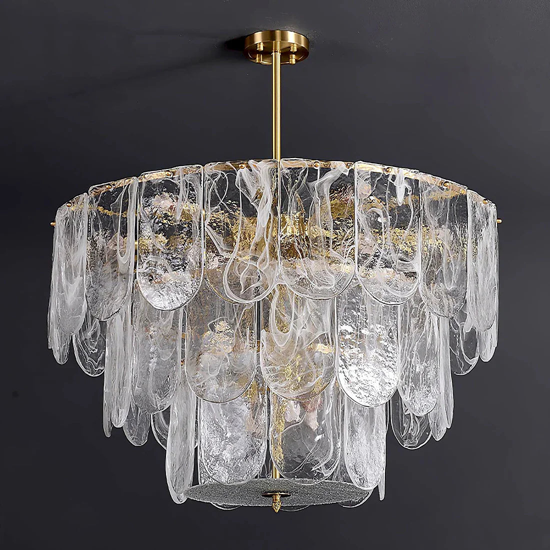 Timeless Metal & Glass Multi-Light Chandelier