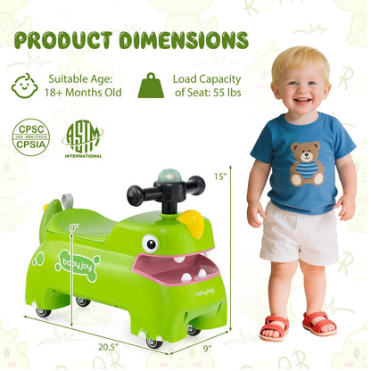 Toddler Ride on Toy Walking Sliding Car with Lights and Music