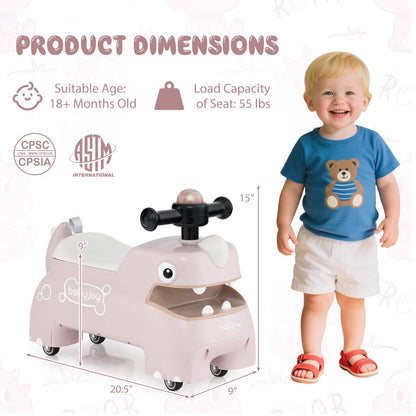 Toddler Ride on Toy Walking Sliding Car with Lights and Music