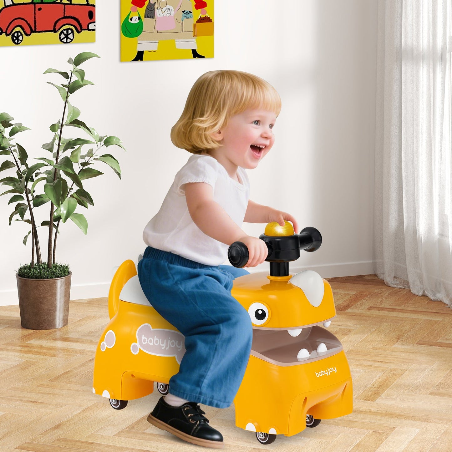 Toddler Ride on Toy Walking Sliding Car with Lights and Music