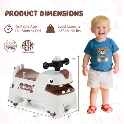 Toddler Ride on Toy Walking Sliding Car with Lights and Music