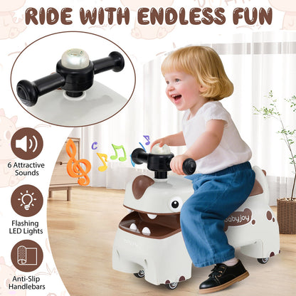 Toddler Ride on Toy Walking Sliding Car with Lights and Music