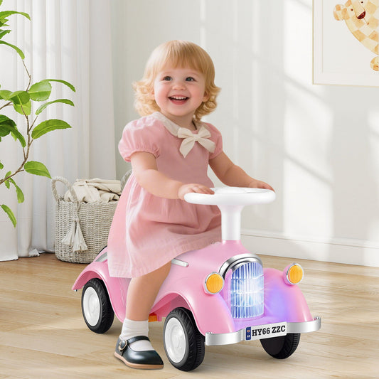 Toddler Ride on Toy Classic Sliding Car with Horn and LED Headlight