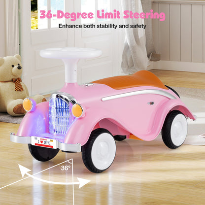 Toddler Ride on Toy Classic Sliding Car with Horn and LED Headlight