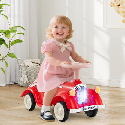 Toddler Ride on Toy Classic Sliding Car with Horn and LED Headlight