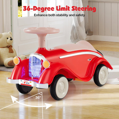 Toddler Ride on Toy Classic Sliding Car with Horn and LED Headlight