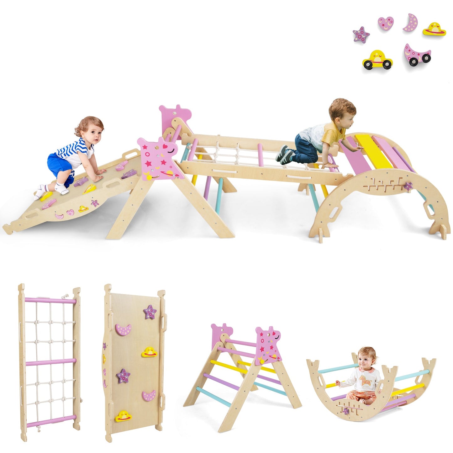 Triangle Set 8-in-1 Foldable Baby Climbing Toys Astronaut/Unicorn Theme