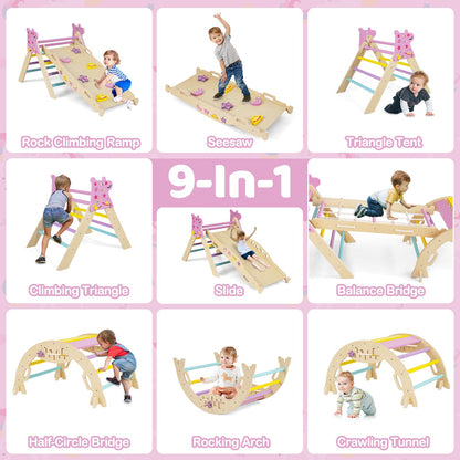 Triangle Set 8-in-1 Foldable Baby Climbing Toys Astronaut/Unicorn Theme