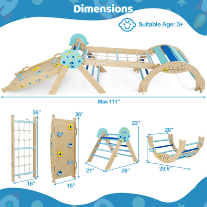 Triangle Set 8-in-1 Foldable Baby Climbing Toys Astronaut/Unicorn Theme
