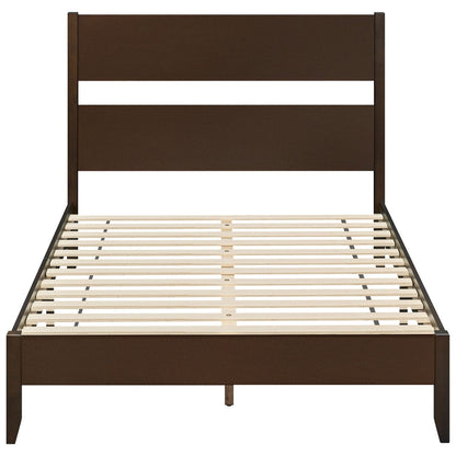 Full Bed Frame with Headboard and Solid Wood Legs