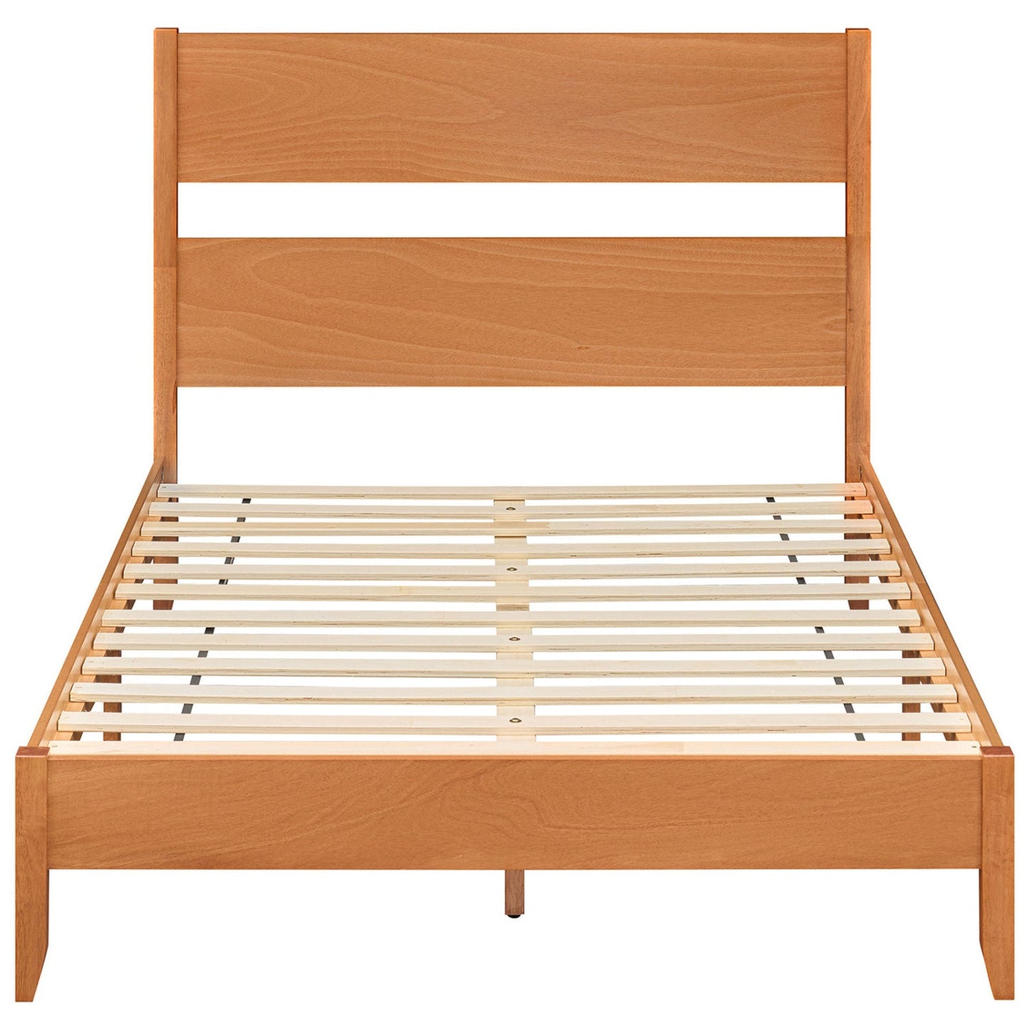 Full Bed Frame with Headboard and Solid Wood Legs