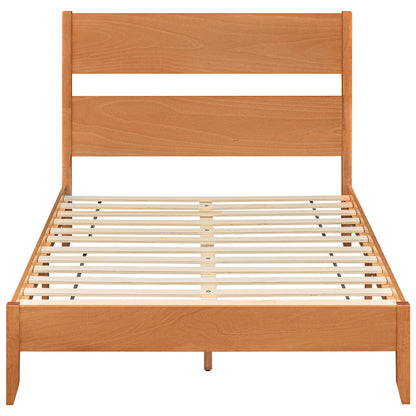 Full Bed Frame with Headboard and Solid Wood Legs