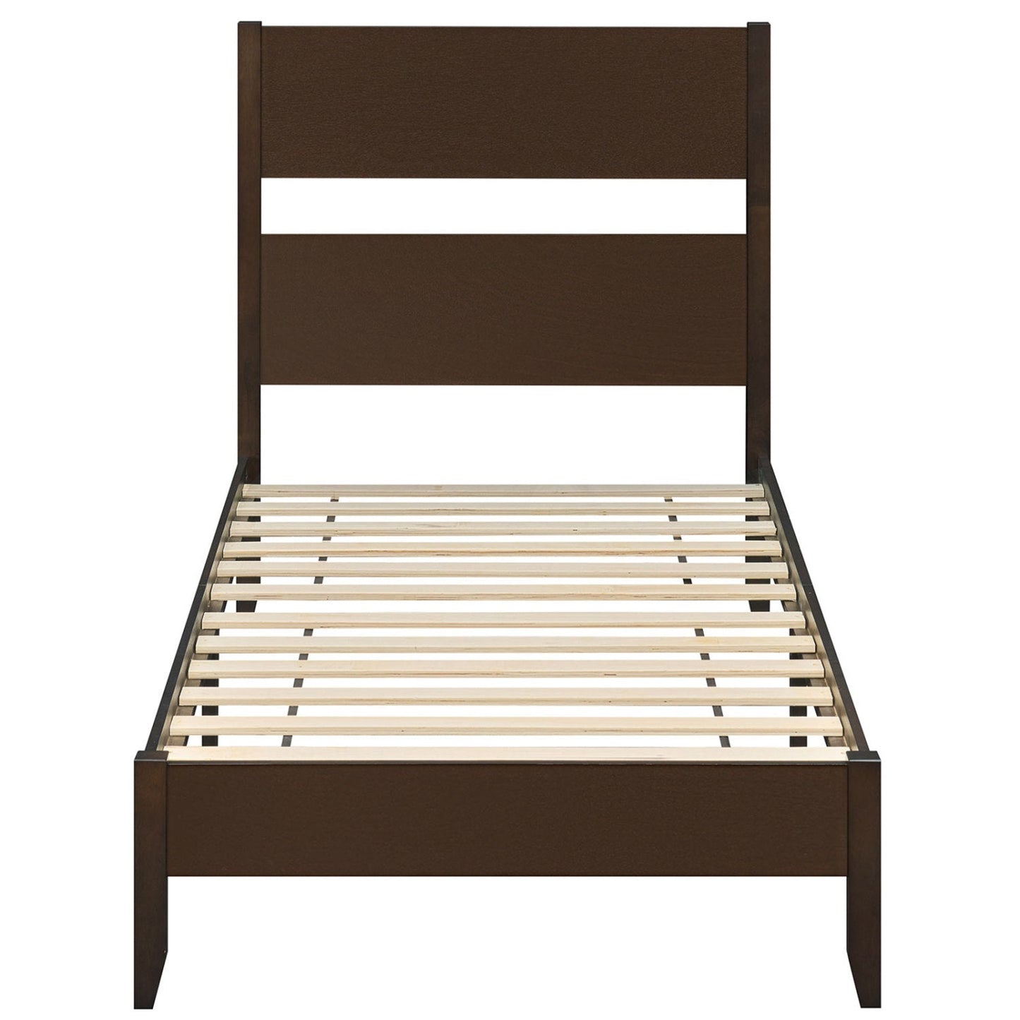 Twin Bed Frame with Headboard and Solid Wood Legs
