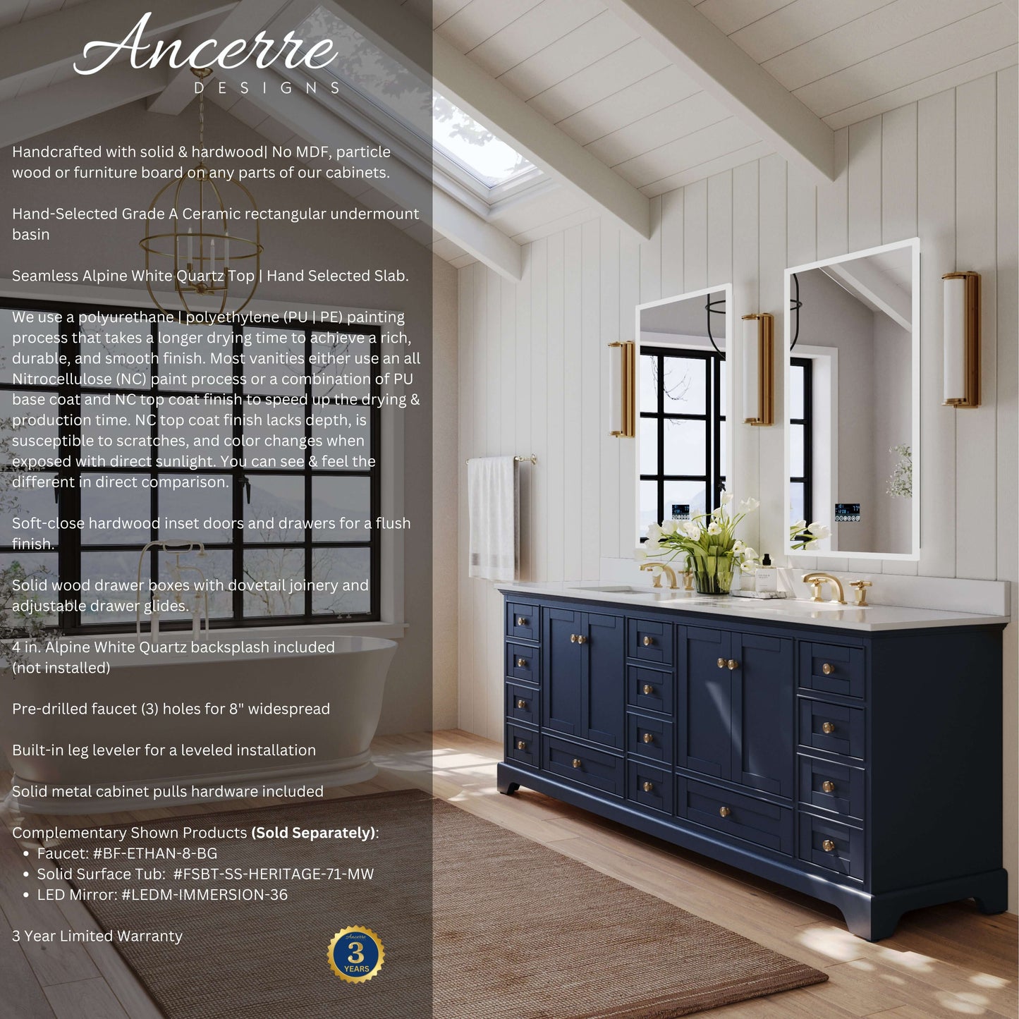 Audrey 84" Bath Vanity Set
