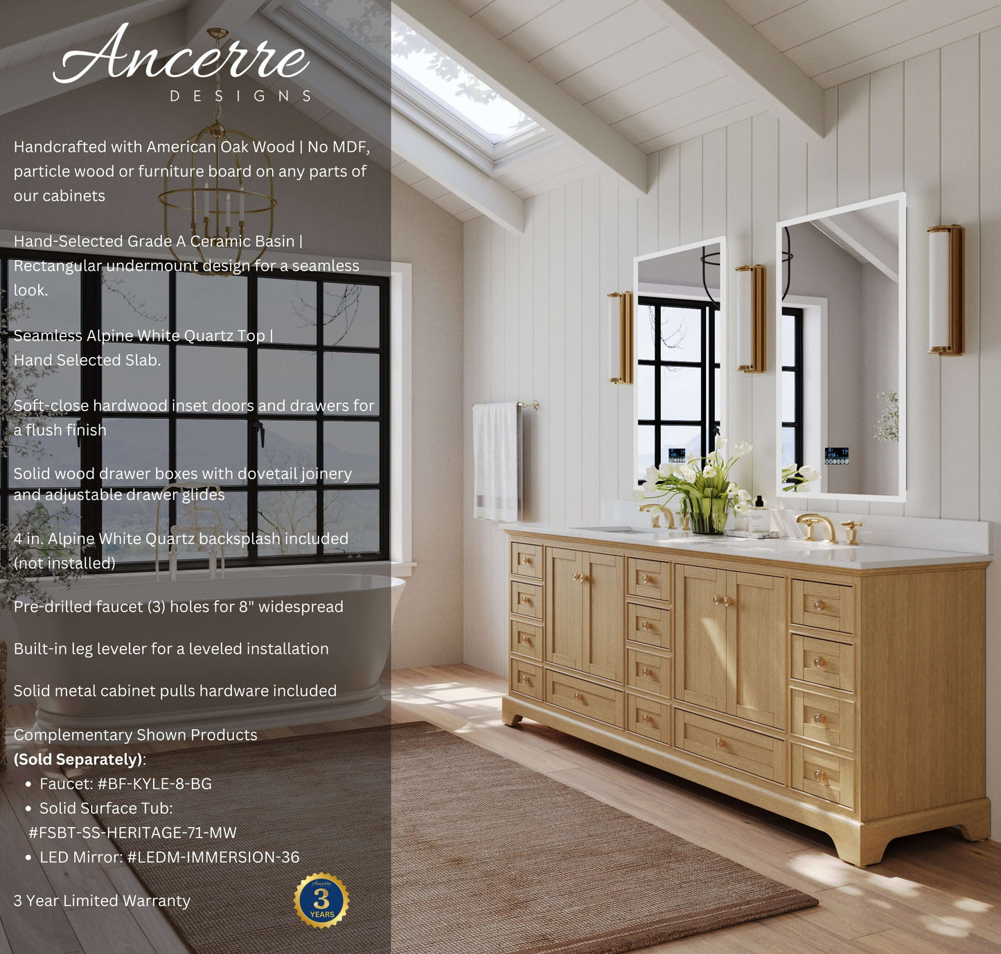 Audrey 84" Bath Vanity Set