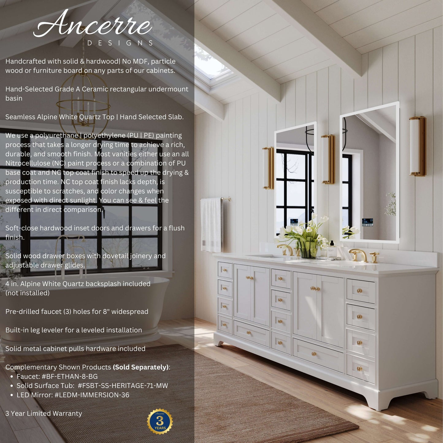 Audrey 84" Bath Vanity Set